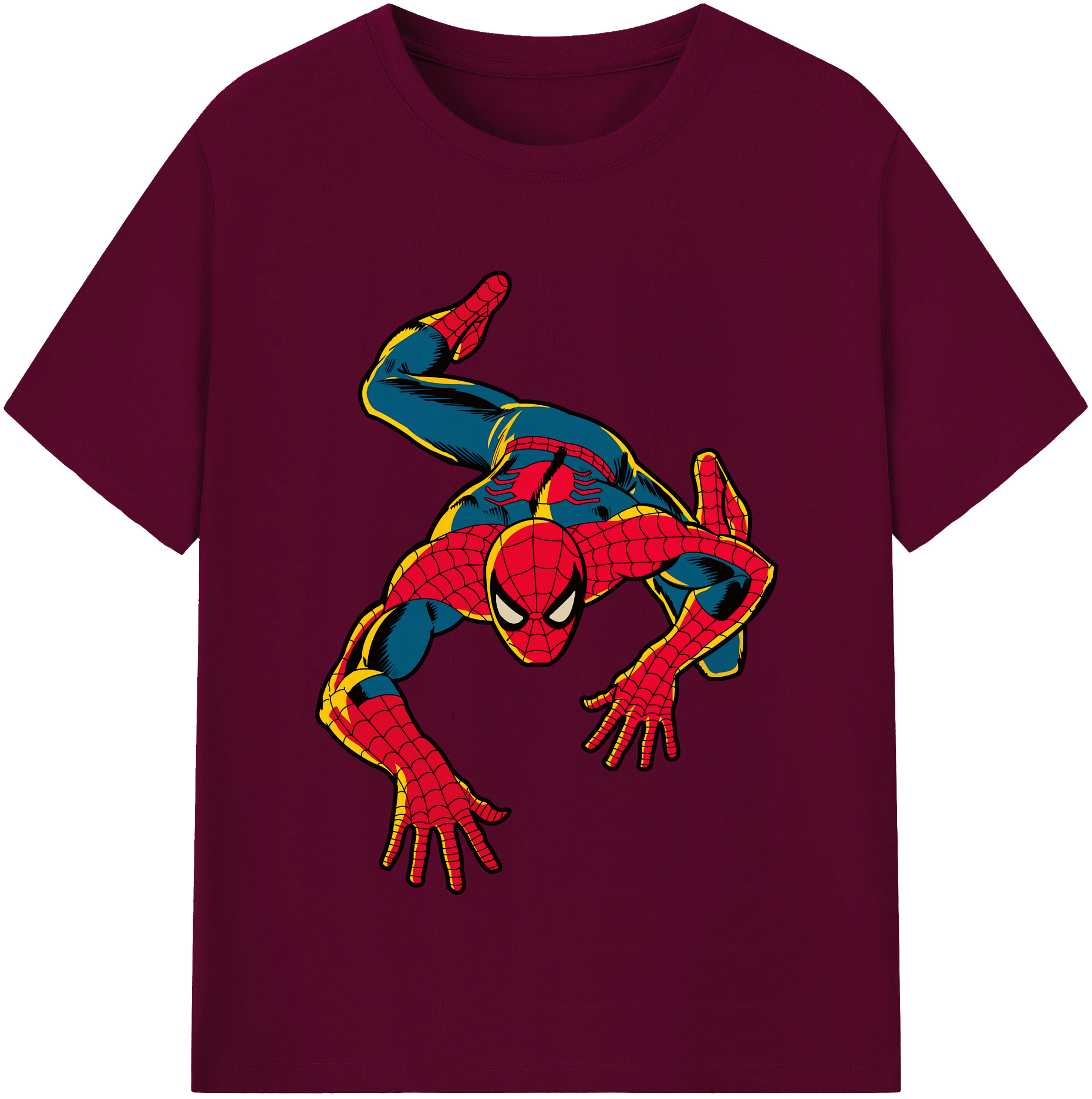（画像用） Spider Man スパイダーマン レディースカジュアルプリントTシャツ（綿100％）
